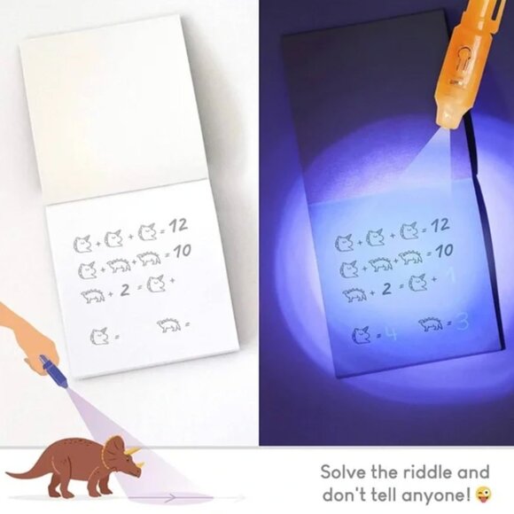 Invisible Ink Pen and Notebook Pack of 16 Dinosaur Party Favors for Kids NEW! - Picture 4 of 8